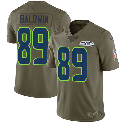 Seattle Seahawks #89 Doug Baldwin Olive Youth Stitched Limited 2017 Salute to Service Jersey Youth cheap jerseys for sale - CheapJerseys.Shop