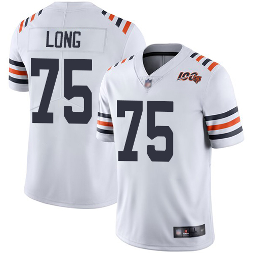 Chicago Bears #75 Kyle Long White Alternate Men's Stitched Vapor Untouchable Limited 100th Season Jersey Men's cheap jerseys for sale - CheapJerseys.Shop