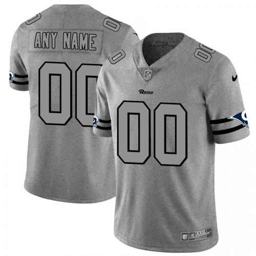 Los Angeles Rams Custom Men's Gray Gridiron II Vapor Untouchable Limited Jersey cheap jerseys for sale - CheapJerseys.Shop