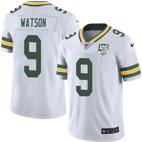 Packers #9 Christian Watson White Men's 100th Season Stitched Vapor Untouchable Limited Jersey cheap jerseys for sale - CheapJerseys.Shop