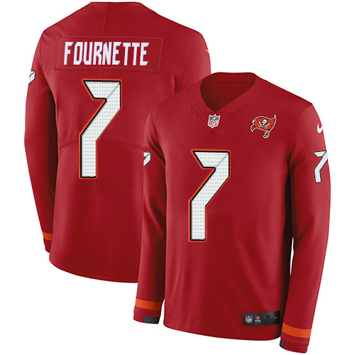 Tampa Bay Buccaneers #7 Leonard Fournette Red Team Color Youth Stitched Limited Therma Long Sleeve Jersey cheap jerseys for sale - CheapJerseys.Shop