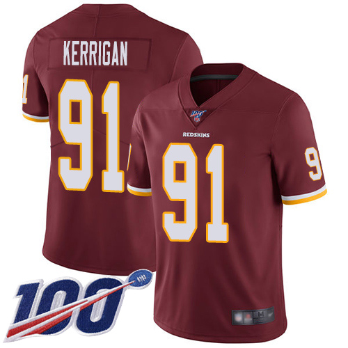 Washington Commanders #91 Ryan Kerrigan Burgundy Red Team Color Men's Stitched 100th Season Vapor Limited Jersey Men's cheap jerseys for sale - CheapJerseys.Shop