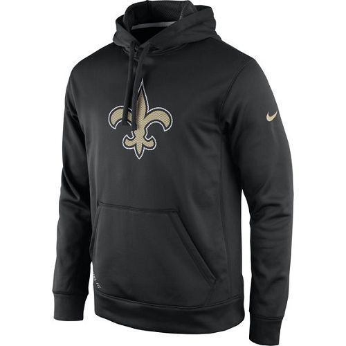 Men's New Orleans Saints Black Practice Performance Pullover Hoodie cheap jerseys for sale - CheapJerseys.Shop