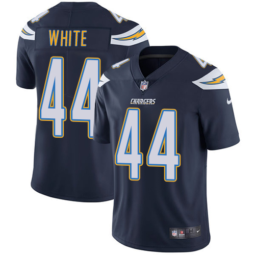 Los Angeles Chargers #44 Kyzir White Navy Blue Team Color Men's Stitched Vapor Untouchable Limited Jersey Men's cheap jerseys for sale - CheapJerseys.Shop
