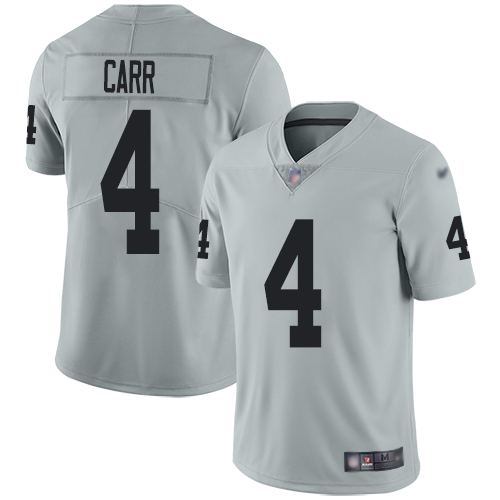 Raiders #4 Derek Carr Silver Men's Stitched Limited Inverted Legend Jersey cheap jerseys for sale - CheapJerseys.Shop