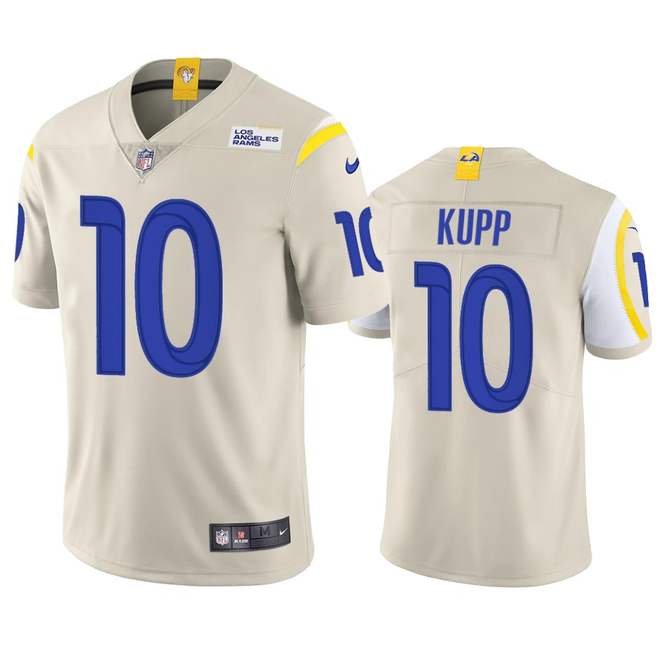 Los Angeles Rams #10 Cooper Kupp Men's Vapor Limited Jersey - Bone cheap jerseys for sale - CheapJerseys.Shop