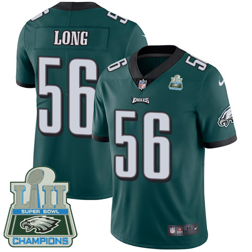 Philadelphia Eagles #56 Chris Long Midnight Green Team Color Super Bowl LII Champions Youth Stitched Vapor Untouchable Limited Jersey Youth cheap jerseys for sale - CheapJerseys.Shop