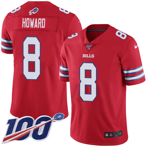Buffalo Buffalo Bills #8 O. J. Howard Red Youth Stitched Limited Rush 100th Season Jersey Youth cheap jerseys for sale - CheapJerseys.Shop