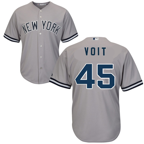 New York New York Yankees #45 Luke Voit Majestic Cool Base Jersey Gray Men's cheap jerseys for sale - CheapJerseys.Shop