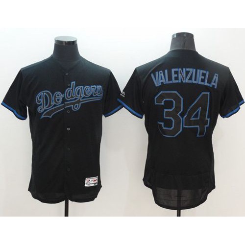 Los Angeles Dodgers #34 Fernando Valenzuela Black Fashion Flexbase Authentic Collection Stitched Jersey Men's cheap jerseys for sale - CheapJerseys.Shop