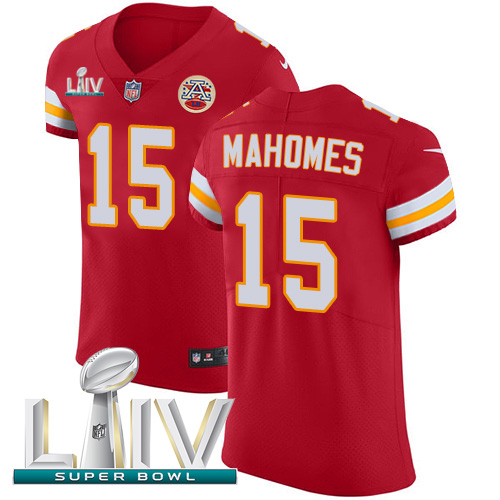 Chiefs #15 Patrick Mahomes Red Super Bowl LIV 2020 Team Color Men's Stitched Vapor Untouchable Elite Jersey cheap jerseys for sale - CheapJerseys.Shop