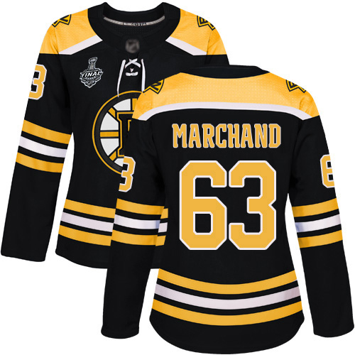 Boston Bruins #63 Brad Marchand Black Home Authentic Stanley Cup Final Bound Women's Stitched Jersey Womens cheap jerseys for sale - CheapJerseys.Shop