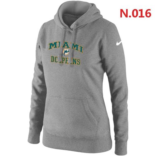 Women's Miami Dolphins Heart & Soul Pullover Hoodie Light Grey cheap jerseys for sale - CheapJerseys.Shop