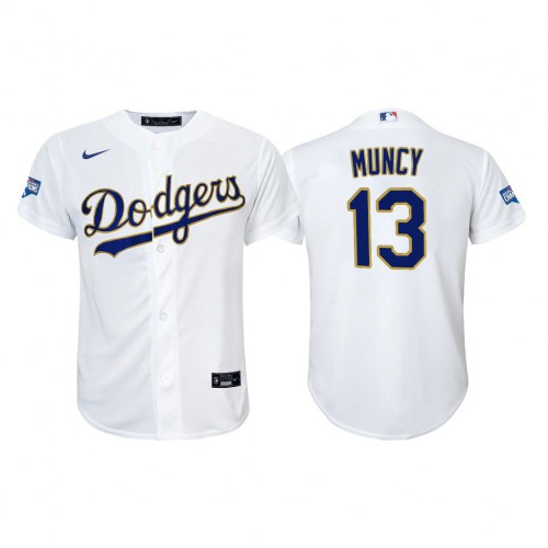 Los Angeles Los Angeles Dodgers #13 Max Muncy Youth 2021 Gold Program World Series Champions Jersey Whtie Youth cheap jerseys for sale - CheapJerseys.Shop
