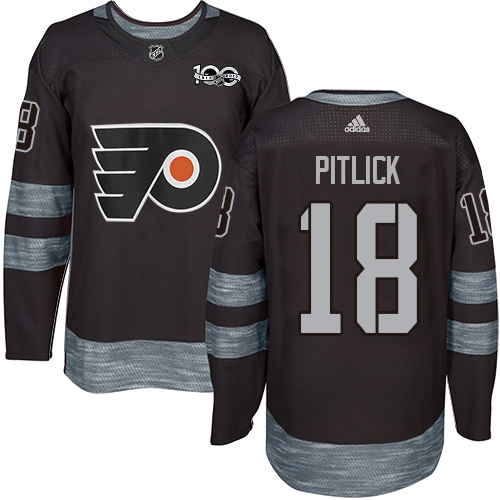 Philadelphia Flyers #18 Tyler Pitlick Black 1917-2017 100th Anniversary Stitched Jersey Men's cheap jerseys for sale - CheapJerseys.Shop