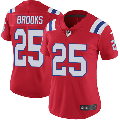 New England Patriots #25 Terrence Brooks Red Alternate Women's Stitched Vapor Untouchable Limited Jersey Womens cheap jerseys for sale - CheapJerseys.Shop