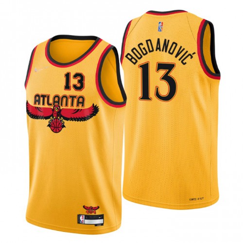 Atlanta Atlanta Hawks #13 Bogdan Bogdanovic Mens Gold 2021/22 Swingman Jersey - City Edition Mens cheap jerseys for sale - CheapJerseys.Shop