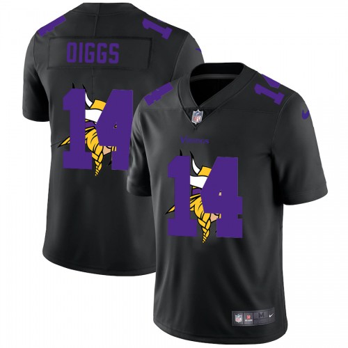 Minnesota Minnesota Vikings #14 Stefon Diggs Men's Team Logo Dual Overlap Limited Jersey Black Men's cheap jerseys for sale - CheapJerseys.Shop
