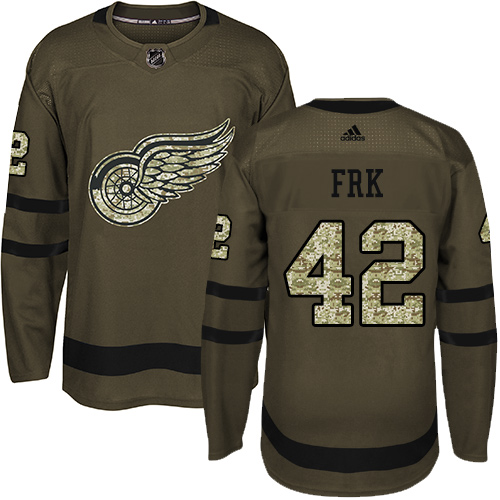 Detroit Red Wings #42 Martin Frk Green Salute to Service Stitched Jersey Men's cheap jerseys for sale - CheapJerseys.Shop