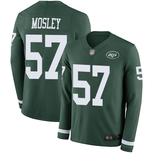 Jets #57 C.J. Mosley Green Team Color Men's Stitched Limited Therma Long Sleeve Jersey cheap jerseys for sale - CheapJerseys.Shop