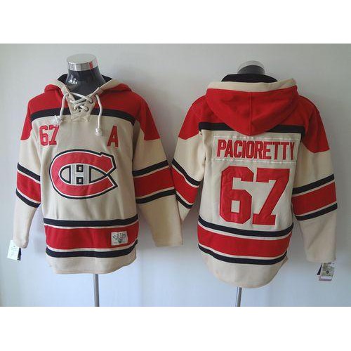 Montreal Canadiens #67 Max Pacioretty Cream Sawyer Hooded Sweatshirt Stitched Jersey Men's cheap jerseys for sale - CheapJerseys.Shop