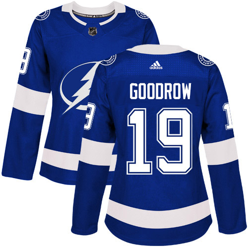 Tampa Bay Lightning #19 Barclay Goodrow Blue Home Authentic Women's Stitched Jersey Womens cheap jerseys for sale - CheapJerseys.Shop