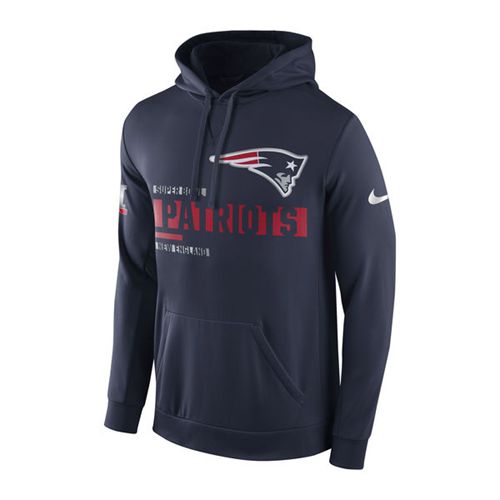 Men's New England Patriots Navy Super Bowl LI Bound Team Travel Circuit Performance Pullover Hoodie cheap jerseys for sale - CheapJerseys.Shop