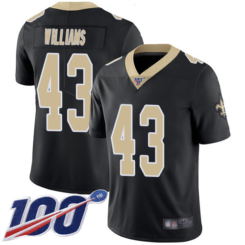 New Orleans Saints #43 Marcus Williams Black Team Color Men's Stitched 100th Season Vapor Limited Jersey Men's cheap jerseys for sale - CheapJerseys.Shop