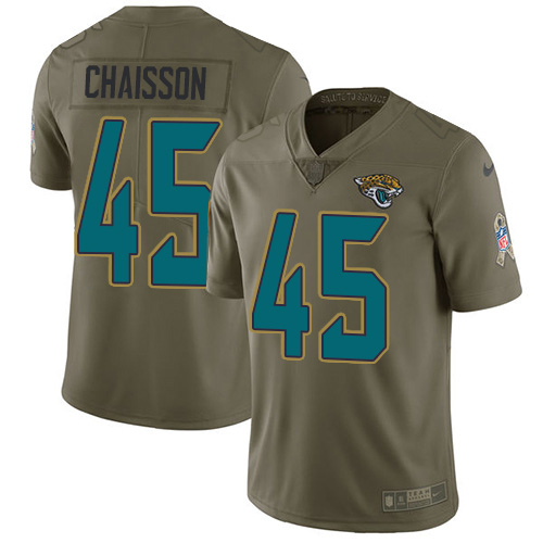Jacksonville Jaguars #45 K'Lavon Chaisson Olive Youth Stitched Limited 2017 Salute To Service Jersey Youth cheap jerseys for sale - CheapJerseys.Shop