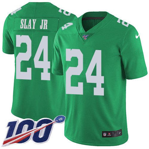 Philadelphia Eagles #24 Darius Slay Jr Green Men's Stitched Limited Rush 100th Season Jersey Men's cheap jerseys for sale - CheapJerseys.Shop