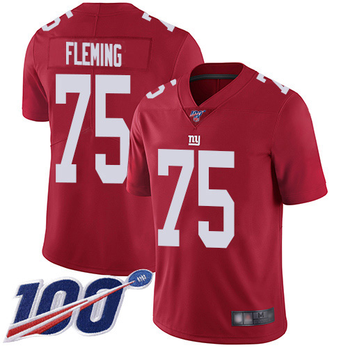 New York Giants #75 Cameron Fleming Red Youth Stitched Limited Inverted Legend 100th Season Jersey Youth cheap jerseys for sale - CheapJerseys.Shop