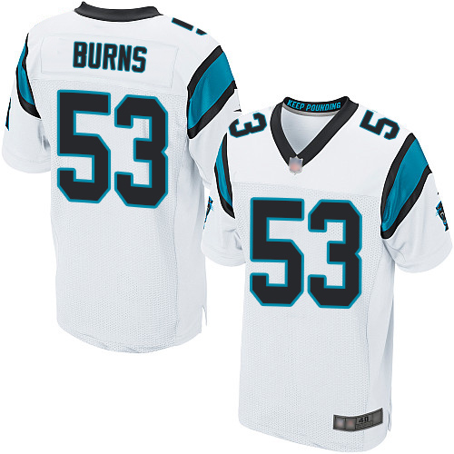 Panthers #53 Brian Burns White Men's Stitched Elite Jersey cheap jerseys for sale - CheapJerseys.Shop