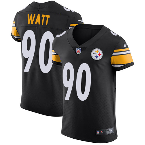 Steelers #90 T. J. Watt Black Team Color Men's Stitched Vapor Untouchable Elite Jersey cheap jerseys for sale - CheapJerseys.Shop