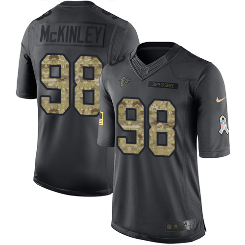 Atlanta Falcons #98 Takkarist McKinley Black Men's Stitched Limited 2016 Salute To Service Jersey Men's cheap jerseys for sale - CheapJerseys.Shop