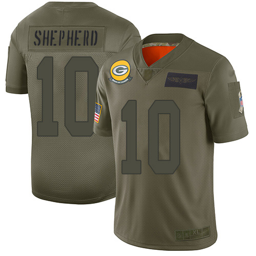 Green Bay Packers #10 Darrius Shepherd Camo Men's Stitched Limited 2019 Salute To Service Jersey Men's cheap jerseys for sale - CheapJerseys.Shop