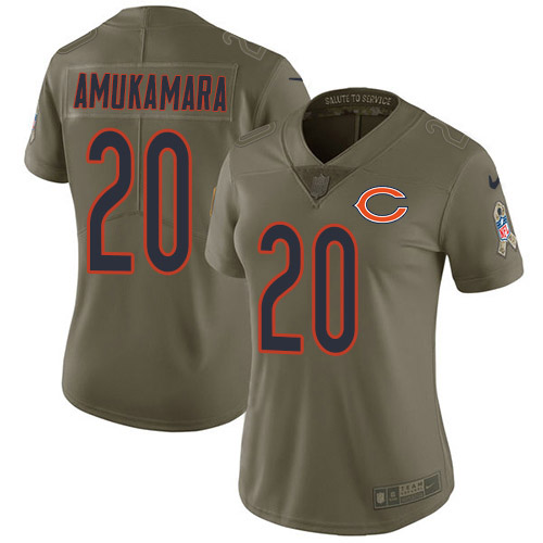 Chicago Bears #20 Prince Amukamara Olive Women's Stitched Limited 2017 Salute to Service Jersey Womens cheap jerseys for sale - CheapJerseys.Shop