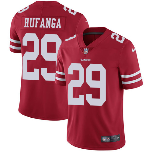 49ers #29 Talanoa Hufanga Red Team Color Men's Stitched Vapor Untouchable Limited Jersey cheap jerseys for sale - CheapJerseys.Shop