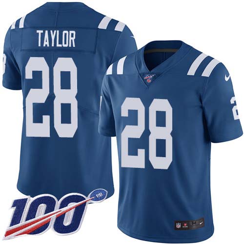 Colts #28 Jonathan Taylor Royal Blue Team Color Youth Stitched 100th Season Vapor Untouchable Limited Jersey cheap jerseys for sale - CheapJerseys.Shop