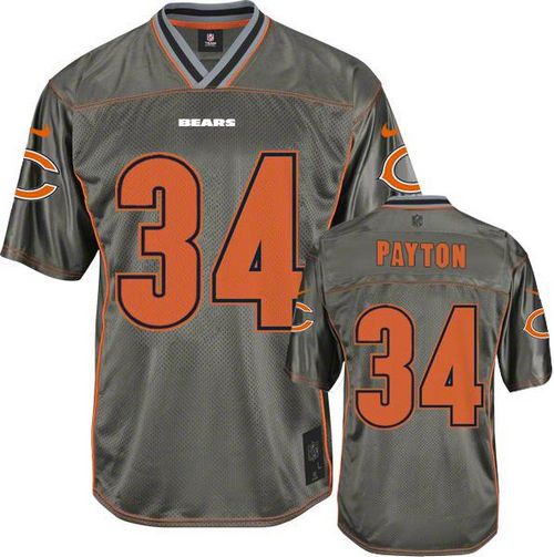 Bears #34 Walter Payton Grey Men's Stitched Elite Vapor Jersey cheap jerseys for sale - CheapJerseys.Shop