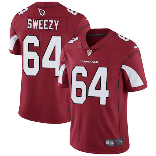 Arizona Cardinals #64 J.R. Sweezy Red Team Color Men's Stitched Vapor Untouchable Limited Jersey Men's cheap jerseys for sale - CheapJerseys.Shop