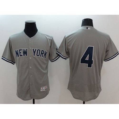 New York Yankees #4 Lou Gehrig Grey Flexbase Authentic Collection Stitched Jersey Men's cheap jerseys for sale - CheapJerseys.Shop