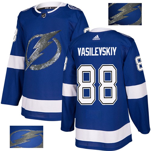 Tampa Bay Lightning #88 Andrei Vasilevskiy Blue Home Authentic Fashion Gold Stitched Jersey Men's cheap jerseys for sale - CheapJerseys.Shop