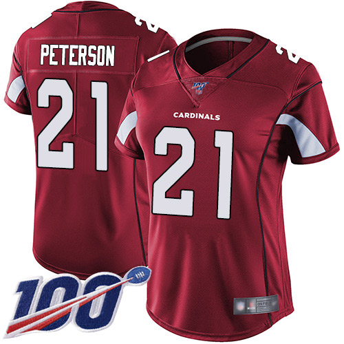 Cardinals #21 Patrick Peterson Red Team Color Women's Stitched 100th Season Vapor Limited Jersey cheap jerseys for sale - CheapJerseys.Shop