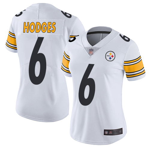 Pittsburgh Steelers #6 Devlin Hodges White Women's Stitched Vapor Untouchable Limited Jersey Womens cheap jerseys for sale - CheapJerseys.Shop