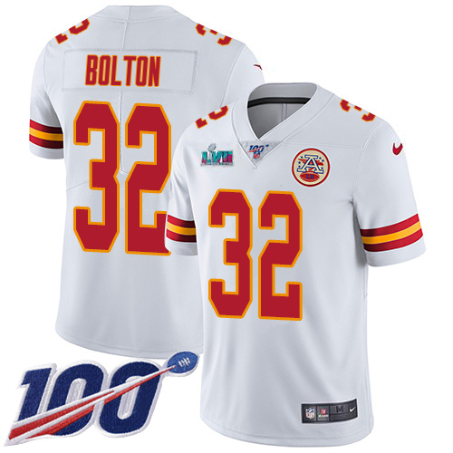 Chiefs #32 Nick Bolton White Super Bowl LVII Patch Men's Stitched 100th Season Vapor Limited Jersey cheap jerseys for sale - CheapJerseys.Shop