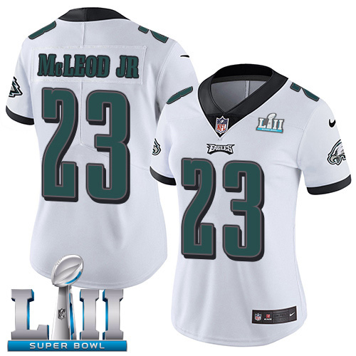 Philadelphia Eagles #23 Rodney McLeod Jr White Super Bowl LII Women's Stitched Vapor Untouchable Limited Jersey Womens cheap jerseys for sale - CheapJerseys.Shop