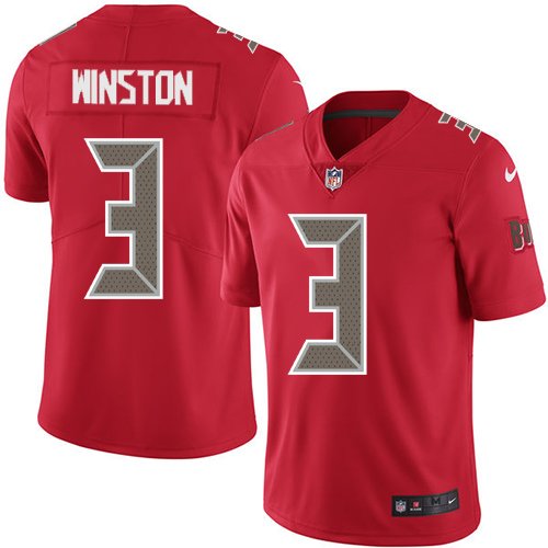 Tampa Bay Buccaneers #3 Jameis Winston Red Men's Stitched Limited Rush Jersey Men's cheap jerseys for sale - CheapJerseys.Shop