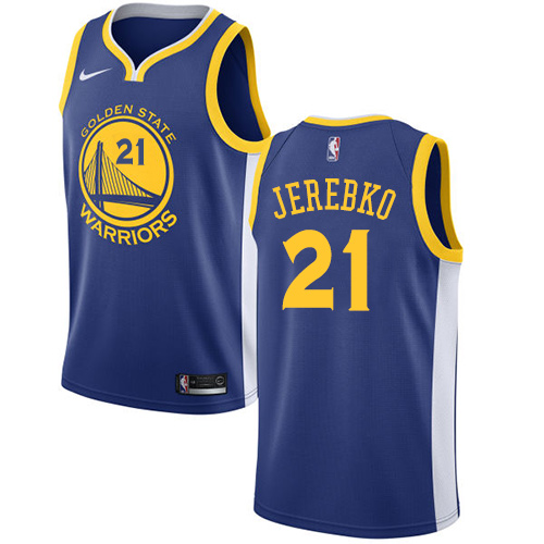 Golden State Warriors #21 Jonas Jerebko Blue Swingman Icon Edition Jersey Mens cheap jerseys for sale - CheapJerseys.Shop