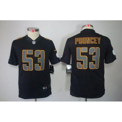 Pittsburgh Steelers #53 Maurkice Pouncey Black Impact Youth Stitched Limited Jersey Youth cheap jerseys for sale - CheapJerseys.Shop