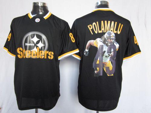 Steelers #43 Troy Polamalu Black Men's Game All Star Fashion Jersey cheap jerseys for sale - CheapJerseys.Shop
